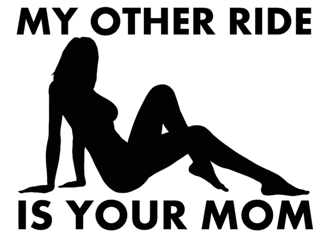 

Смешная Виниловая наклейка с надписью «My Other Ride is Your Mom», 4,5*3,5