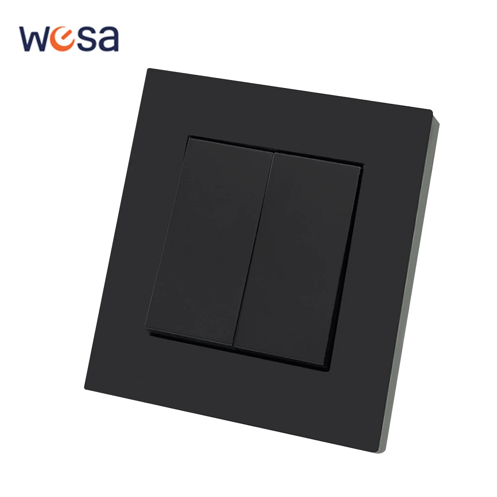 

WESA черная двойная розетка 16А