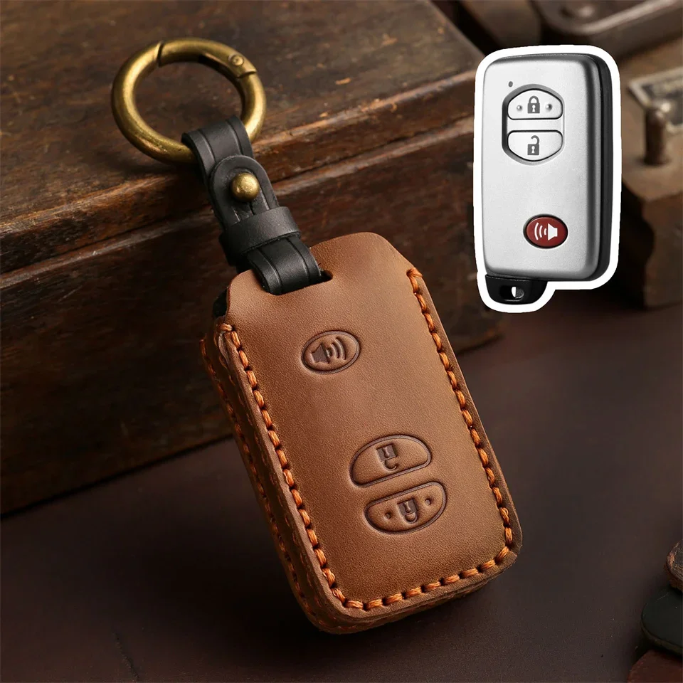

Чехол для автомобильного ключа, сумка для Toyota Land Cruiser Prado 150 Camry Prius Crown, брелок-держатель, аксессуары, автомобильный Стайлинг, чехол