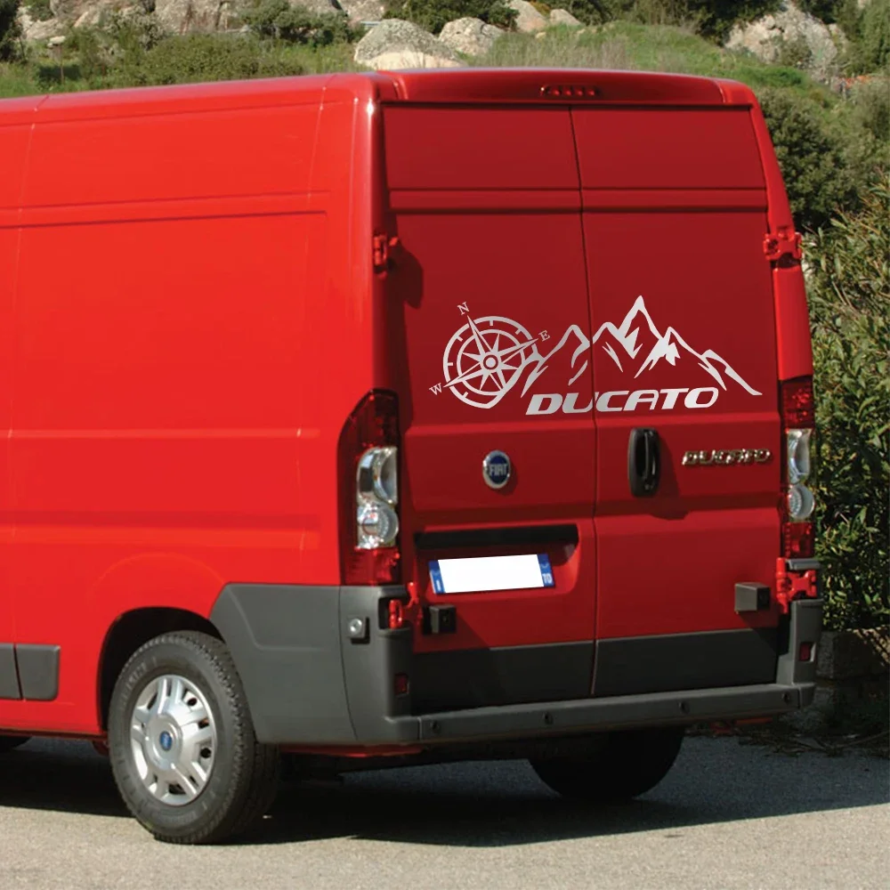 Фото Автомобильная наклейка Van Camper, графический горный компас, декор, наклейка, автоаксессуары, украшение для Fiat Ducato 244 250 230 X250 Maxi №3