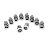 10pcs shower door roller abs wheel stainless steel shaft 25mm adjustable height smoothly sliding parts bathroom fittings