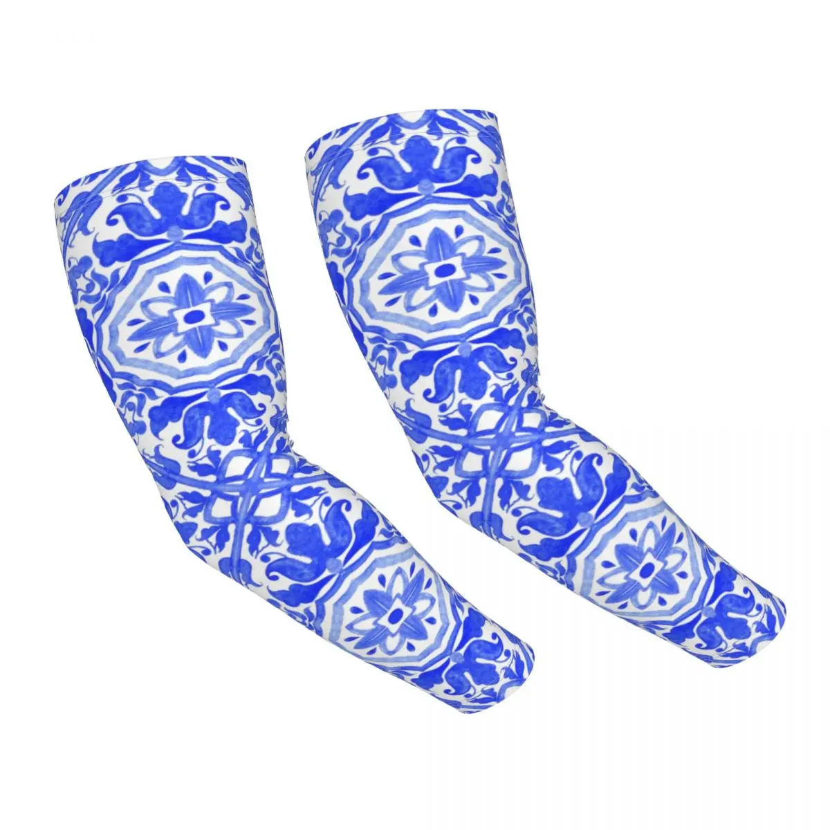 

Португальская плитка Azulejo, Ранняя, женская, мужская, синяя, фарфоровая, защита от УФ-лучей, тату, накидка, спорт, Велоспорт