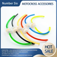 high quality 6mm motorcycle gas fuel filter gasoline pipe hose cord 4 clips motorcycle scooter dirt bike yellow red blue green