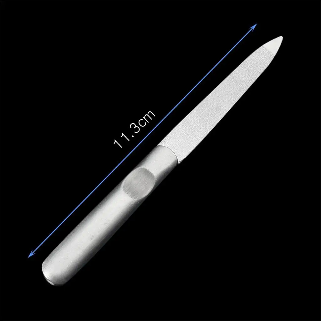 Профессиональная пилочка для ногтей из нержавеющей стали двухсторонний буфер