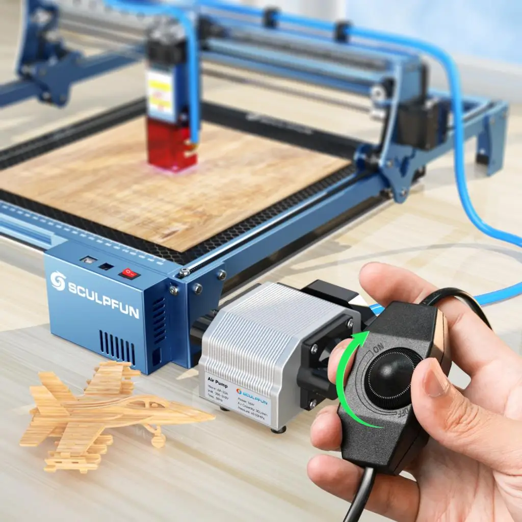 Воздушный компрессор для лазерной гравировки SCULPFUN воздушный насос 30 л/мин