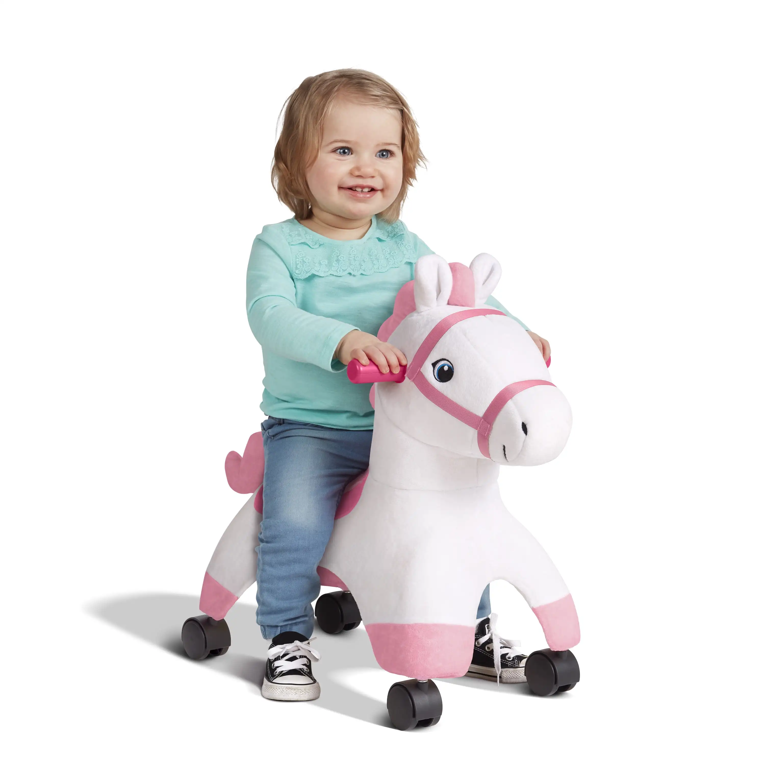 

RD Flyer Socks: Rolling Pony - Plush Caster Ride-on Horse for Girls and Boys