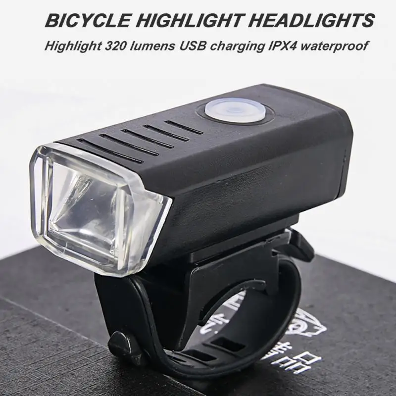 

Flashlight Bicycle Lamp Headlight 320 Lumens Highlight Warning Light USB Charging Lamp Camping Tent Fishing Waterproof Torch