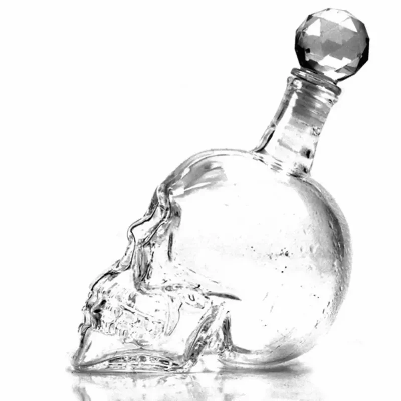 

Creative Crystal Skull Head Glass Bottle Whiskey Vodka Wine Bar Decanter Whisky Beer Spirits Cup Transparent Wine Drinking Cups