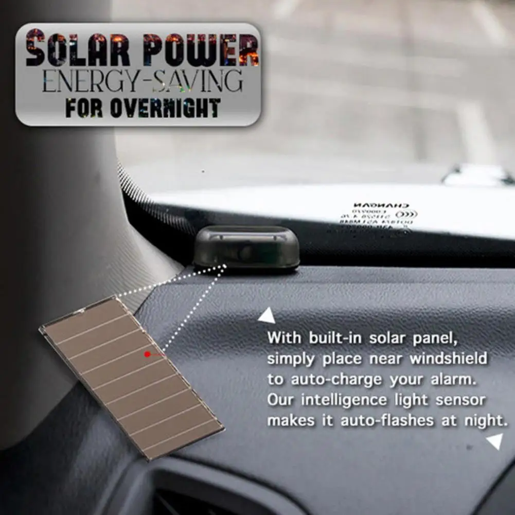 Car Led Solar Flash Blinking Alarm Light Shockproof Lightweight Security Light For Van