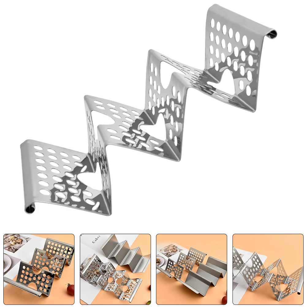 

Taco Holder Stainless Steel Rack Stand Kitchen Making Frame Decorative Baked Pancake Metal