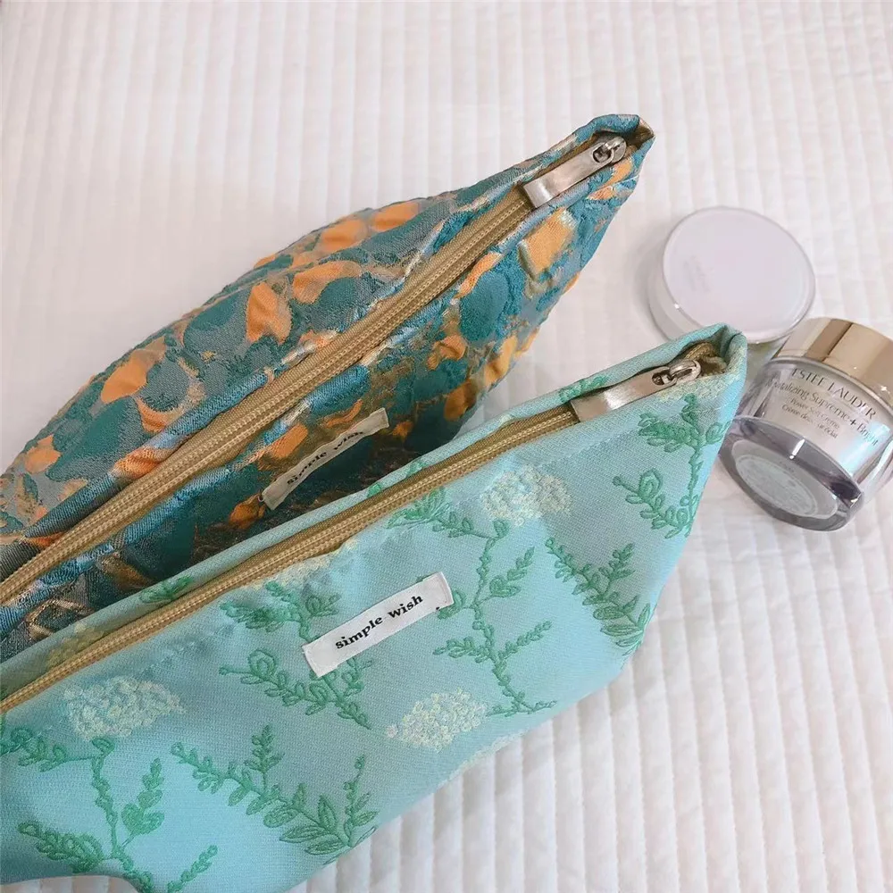 Flower Cosmetic Bag Women Retro Makeup Storage Necesserie Organizer Travel Toiletry Bags Cute Pencil Case |