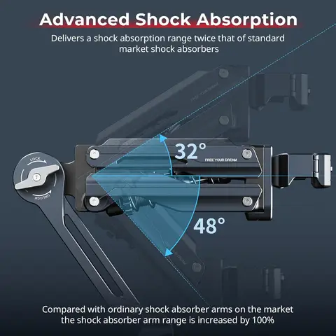 Амортизатор SmallRig Mini Magic Arm с вакуумной присоской, гидравлическое демпфирование для DJI Osmo Pocket 3 GoPro HERO13 Insta360 X4