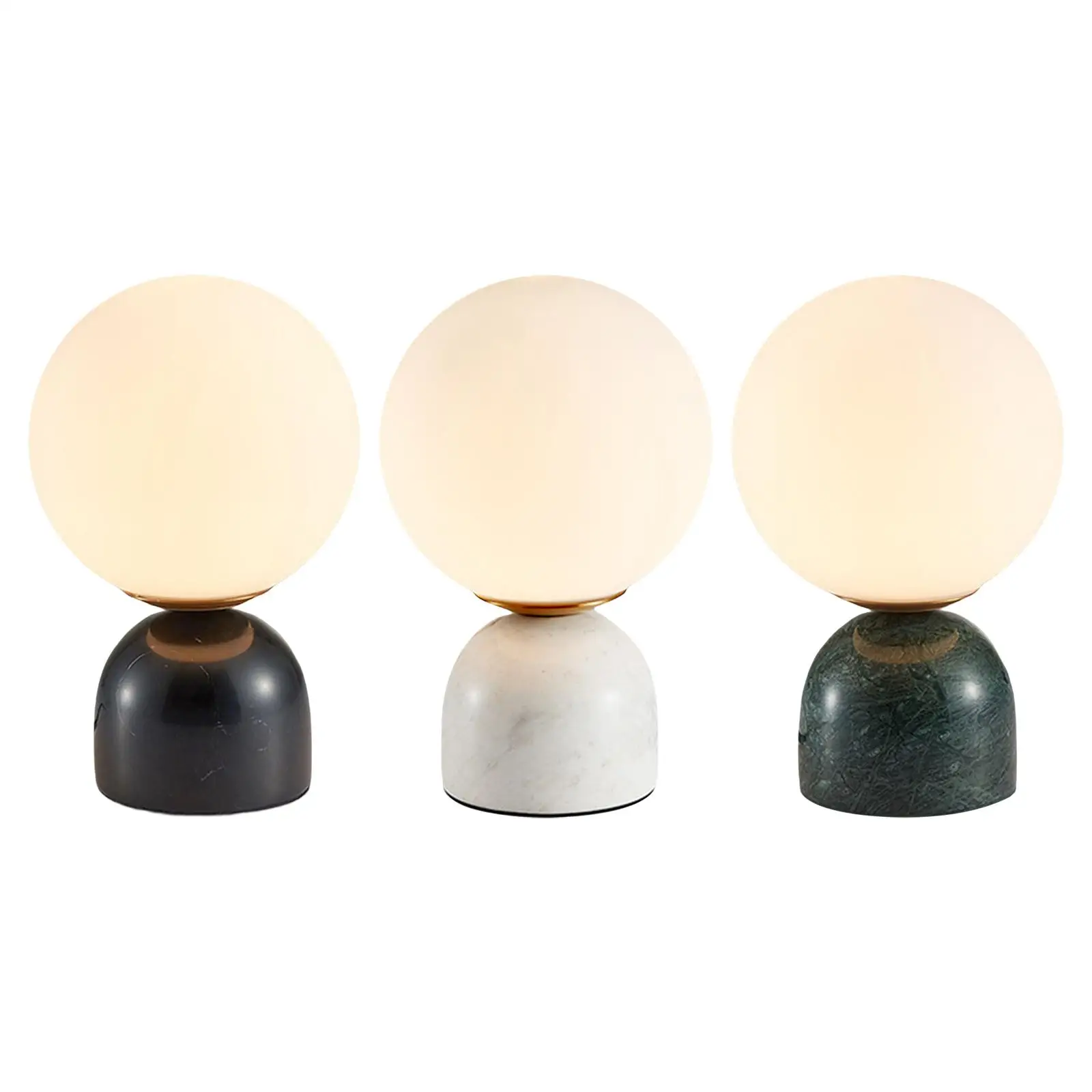 Lámpara de mesa de mármol nórdico, luz LED de noche para sala de estar, ornamento de cafetería
