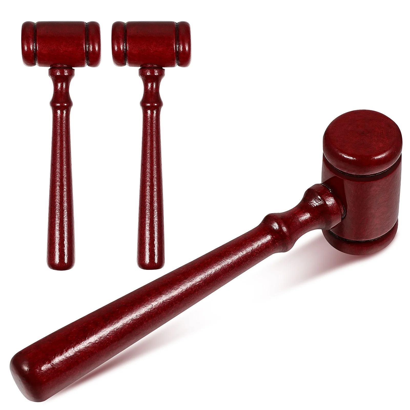 

3 Pcs Mahogany Judge Hammer Wooden Hammers Kids Mini Toys Gavel Children Prop Student