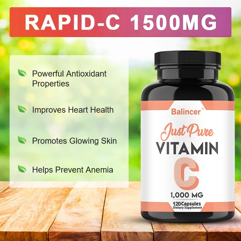 

Balincer Organic Vitamin C Capsules - Anti-aging, Enhance Immunity, Antioxidant, Whitening, Moisturizing, Anti-wrinkle
