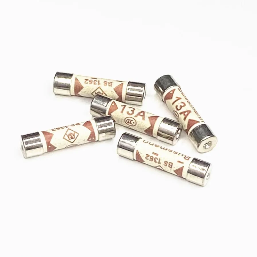 5pcs/lot FUSE fuse BS1362 13A 5A 3A anti-riot plug Ceramic tube 6x25mm