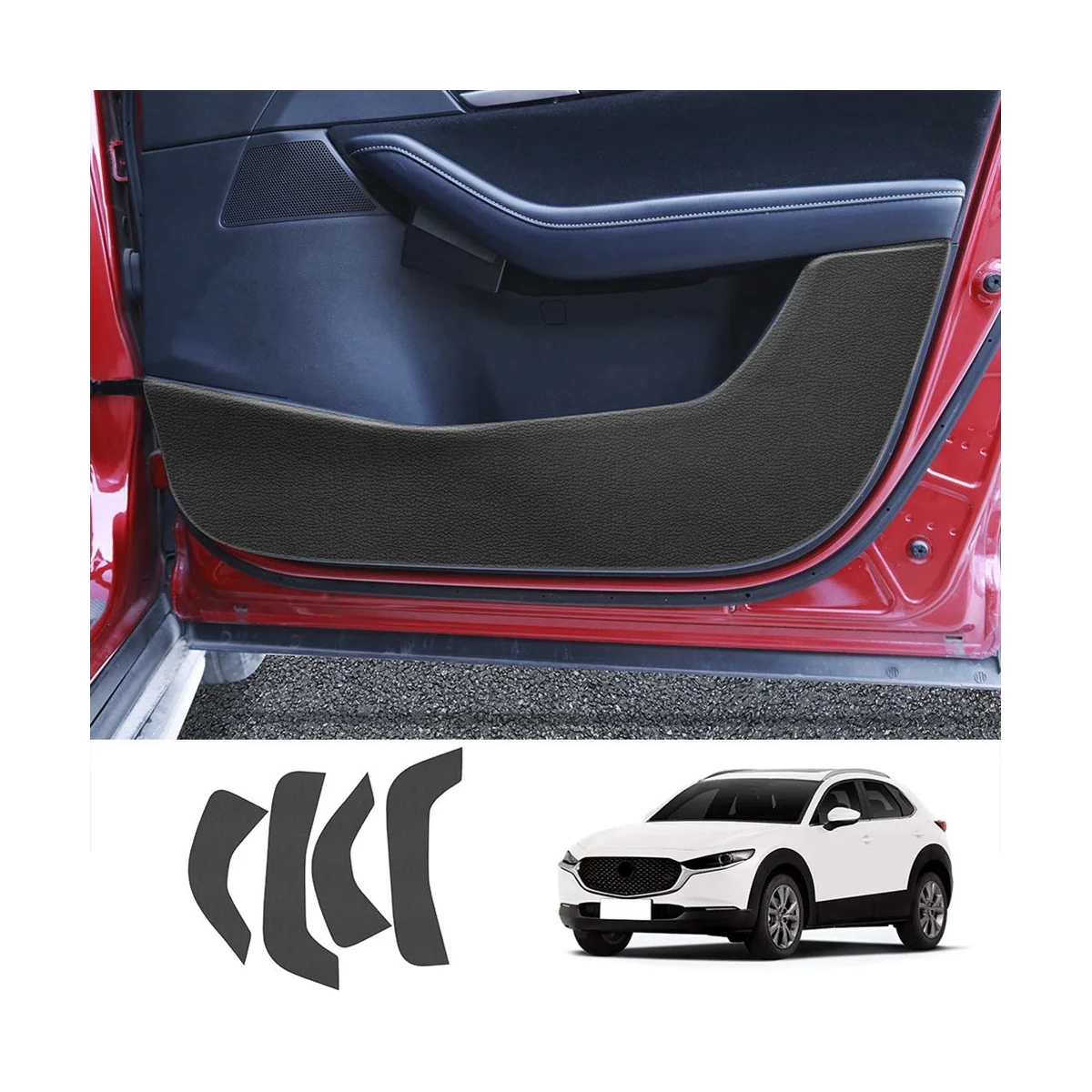 Автомобильная кожаная защитная накладка для дверей Противоударная Накладка