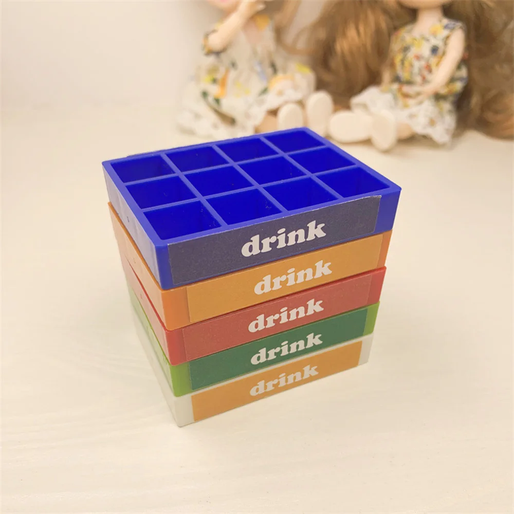 

Simulation Mini Food Toy Soda Tray Mini Doll House Beverage Simulation Supermarket Mini Drink Bottle Wine Drink Accessories