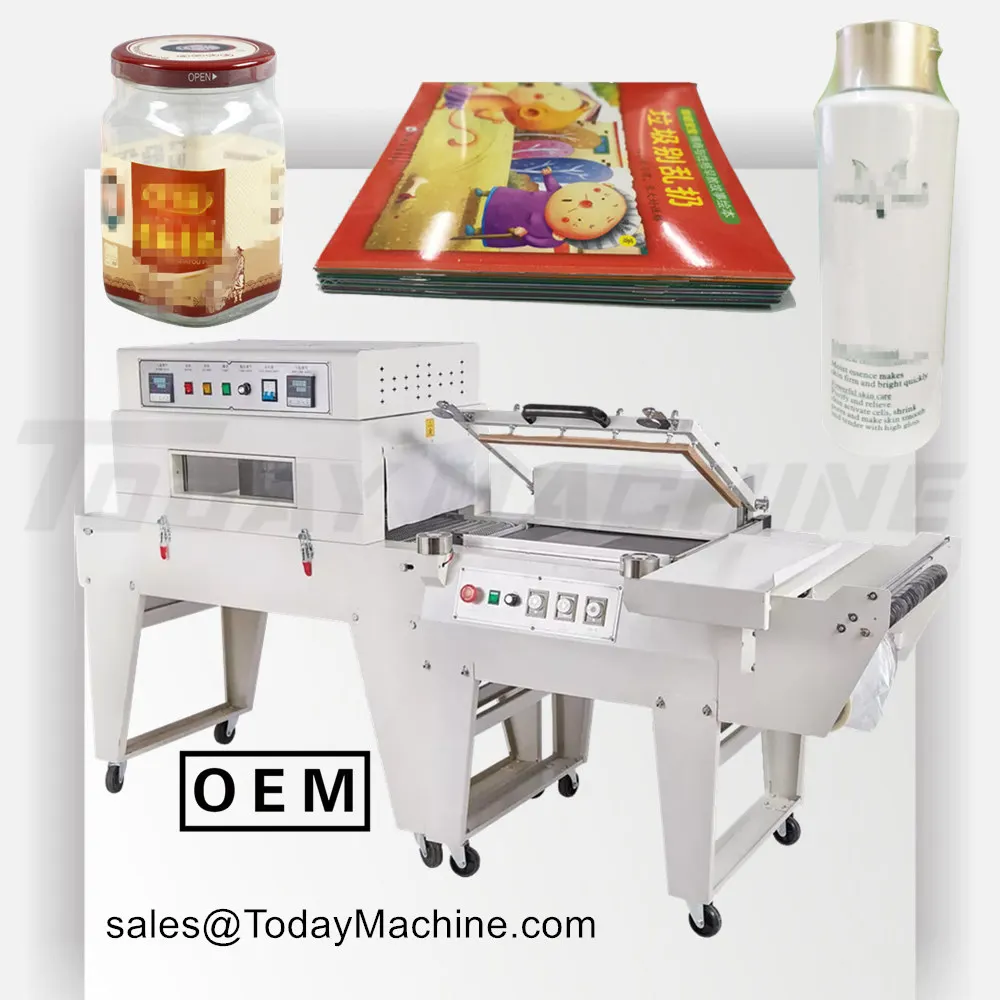 

Carton Box Shoes Gift Pet Bottle Automatic Cut Shrink Film Wrapper Machine L Bar Sealer Shrink Wrap Machine