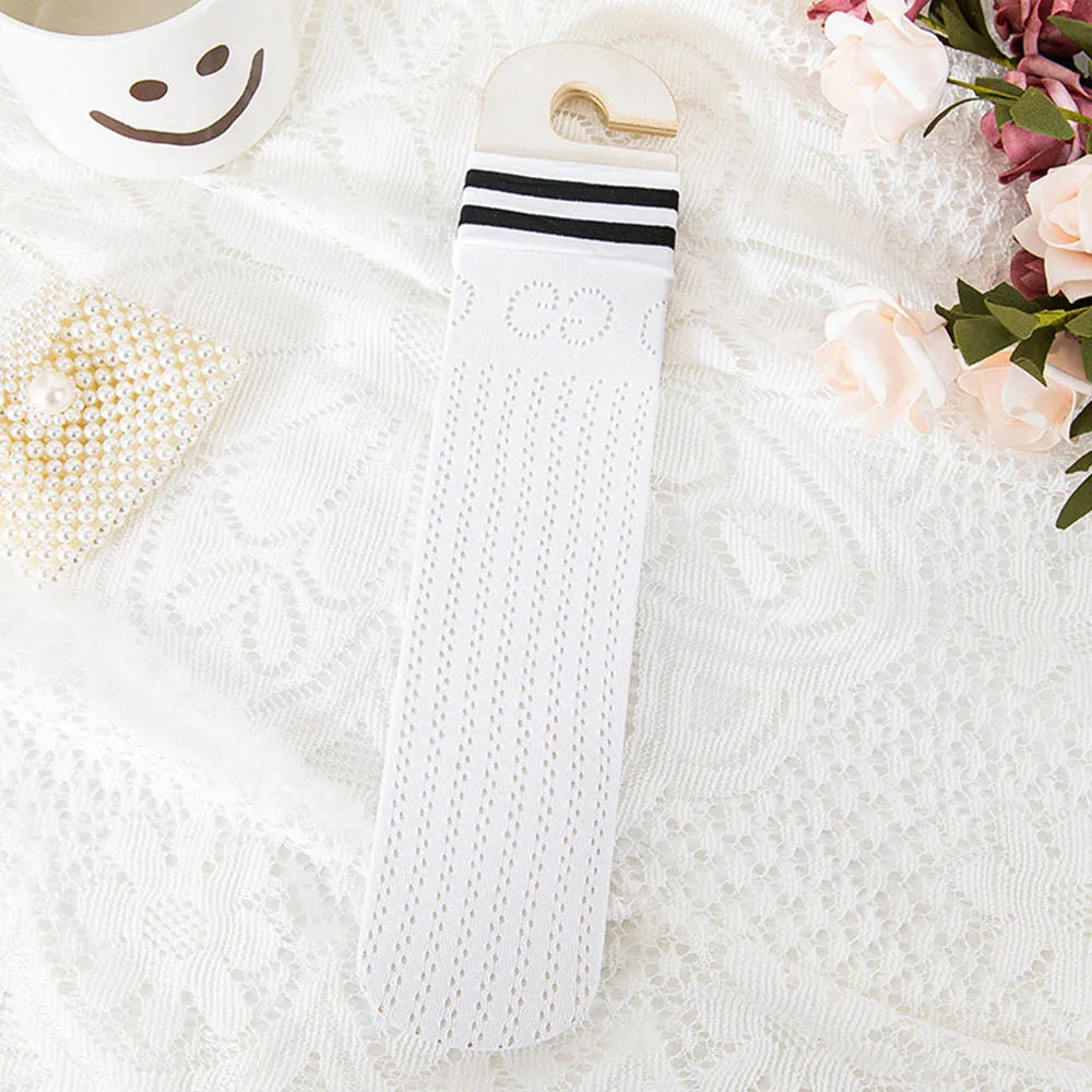 

Children Toddlers School Uniform Socks Summer New Kids Sock Solid Breathable Stripe Soft Baby Boys Girls Knee High Long Socks