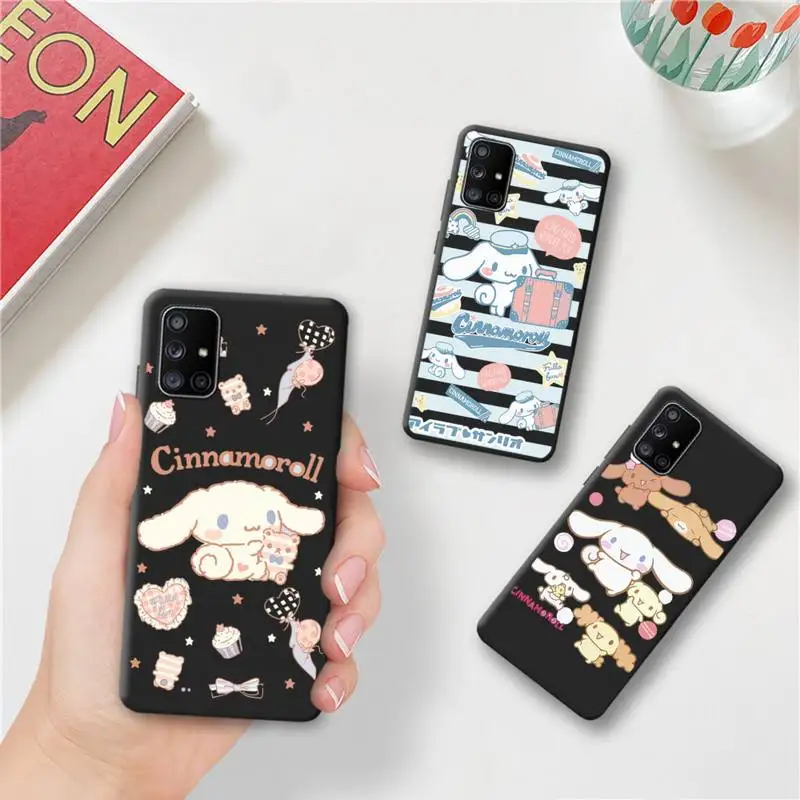 

Sanrio Cinnamoroll Dog Phone Case For Samsung Galaxy A52 A21S A02S A12 A31 A81 A10 A30 A32 A50 A80 A71 A51 5G