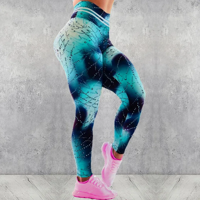 

3D Print Yoga Pants Skinny Workout Sport Wear For Women Gym Leggings Fitness Sports Cropped Femme Pants