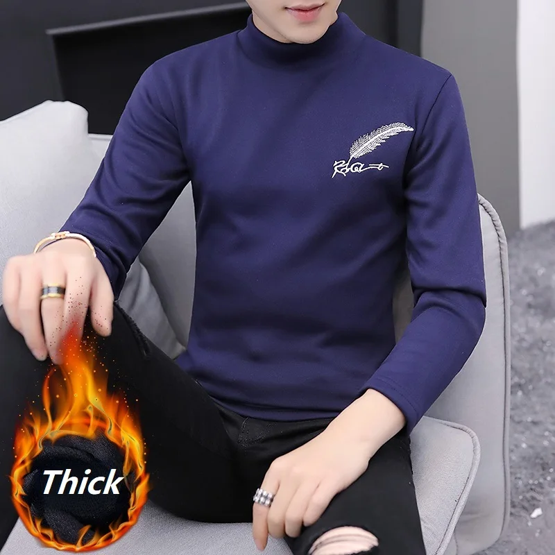 

New Men's Winter Underwear Thick T-shirts Long Sleeve Warm Slim Fit Hommo Man Sweatshirts