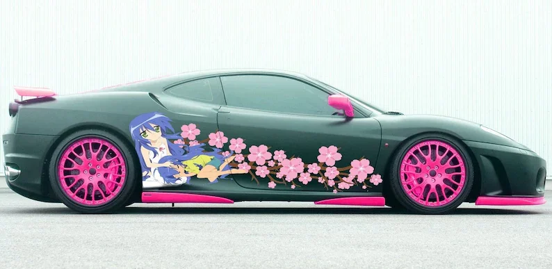 

Japanese Anime Vehicle Livery, ANIME, Manga, Car Livery Graphics, Large Size Color Anime Car Decals, Cast Vinyl Wrap, Racing car