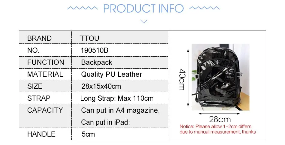 PVC Clear Backpack Waterproof Backpack Transparent Clear Plastic for Teenage Girls PVC School Bags Shoulders Bag Candy Color Zip