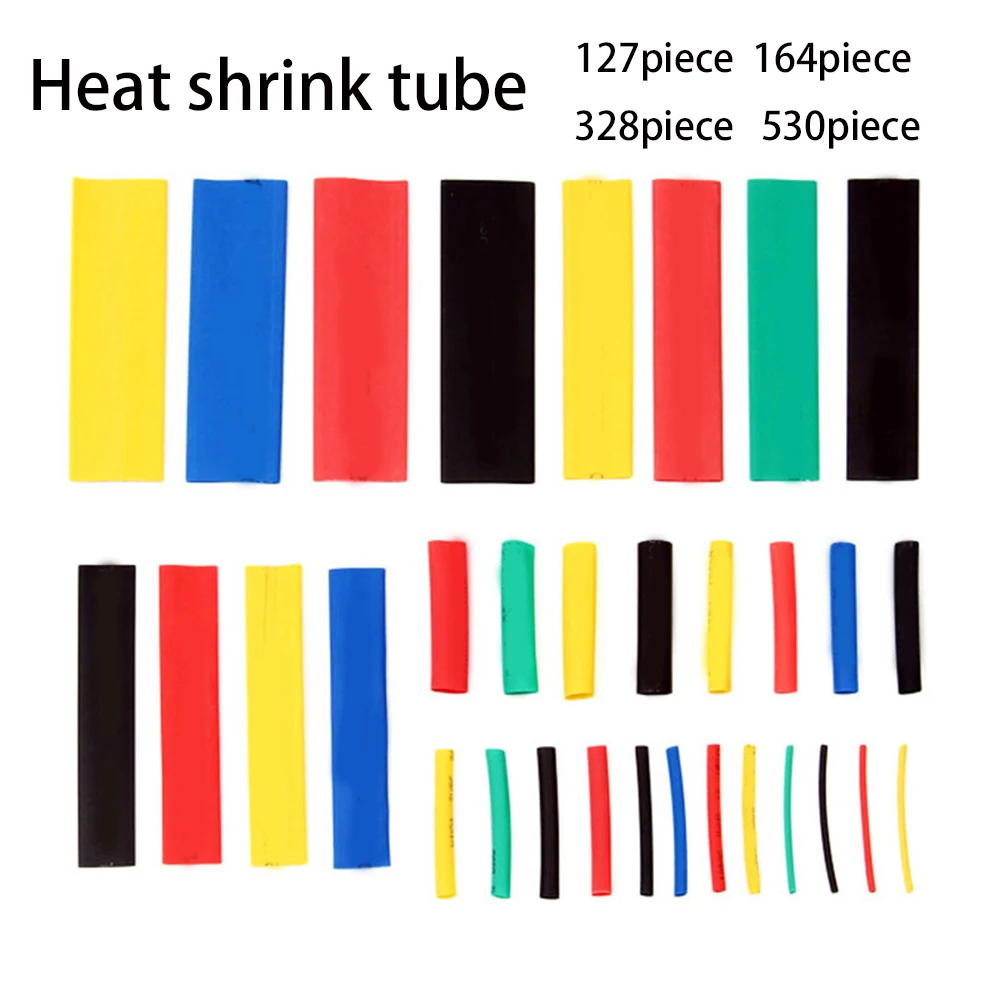 530pcs/Set Polyolefin Shrinking Assorted Heat Shrink Tube Wire Cable Insulated Sleeving Tubing Set 2:1 Waterproof Pipe Sleeve |