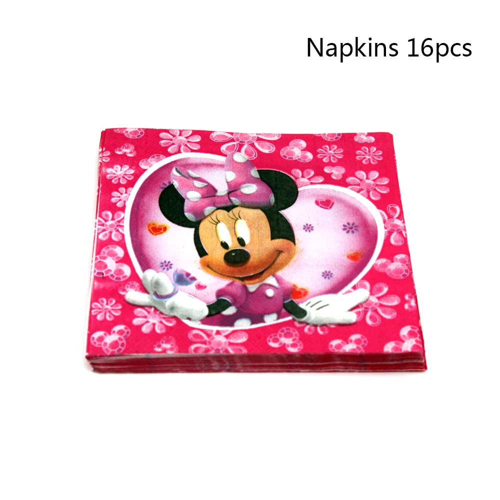 Набор одноразовой посуды для девочек 49 шт. тема Минни Мауса дня рождения кружки