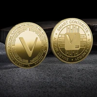 vethor token coin vtho coin gold silver plated physical metal crypto vtho coin with plastic case commemorative coin collection