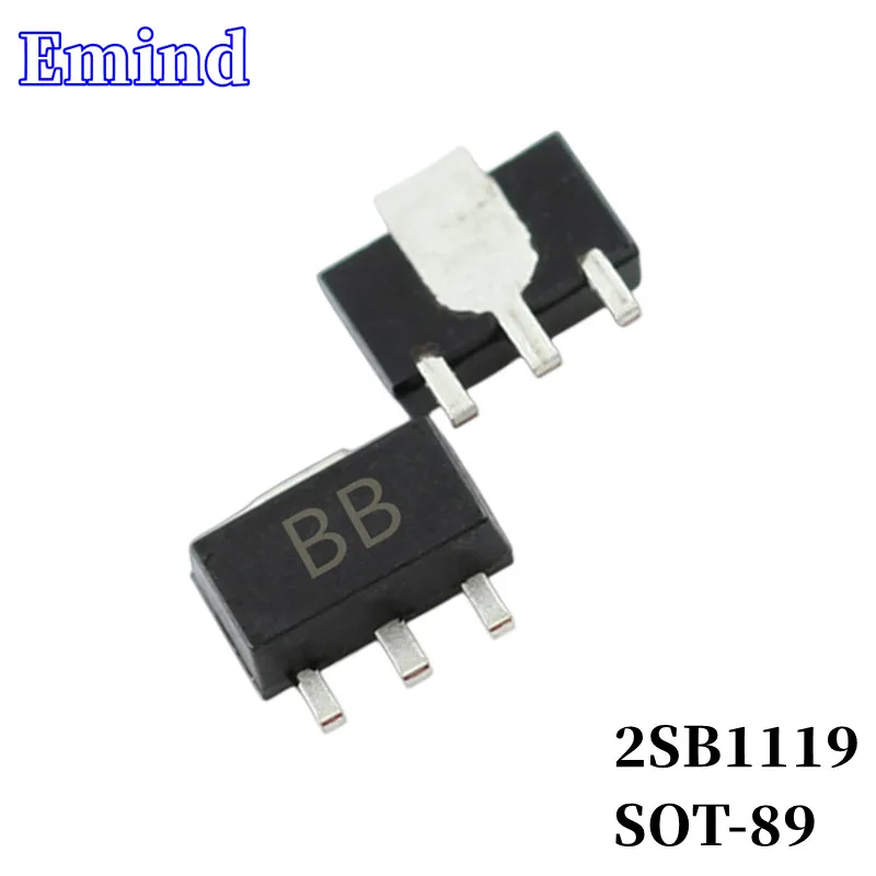 

100Pcs 2SB1119 SMD Transistor Footprint SOT-89 Silkscreen BB Type NPN 25V/2A Bipolar Amplifier Transistor