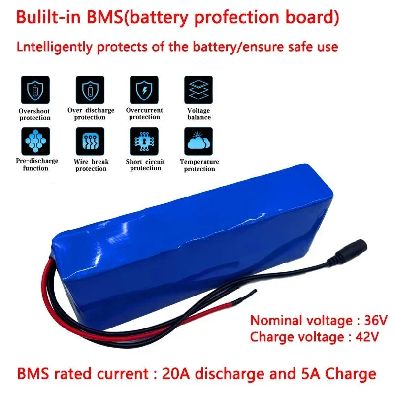 PURFIELD 36V 10S3P 18650 Литиевый аккумулятор 12AH 600W 20A BMS T XT30 XT60 DC Plug для Xiaomi Mijia M365