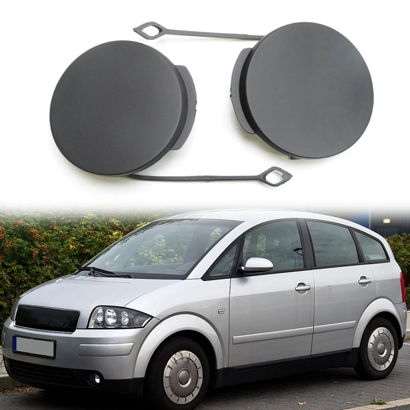 

1 Pair Car Front Bumper Tow Hook Cover Cap 8Z0898406 For- A2 2000-2005