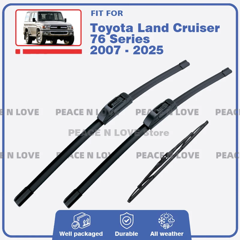 

Передние и задние щетки стеклоочистителя для Toyota Land Cruiser серии 76 2007-2023, резиновые щетки для лобового стекла, автомобильные аксессуары