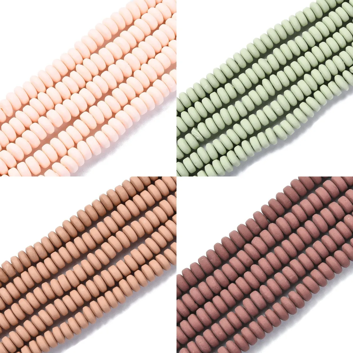 1 нить бусины из полимерной глины ручной работы плоские круглые свободные