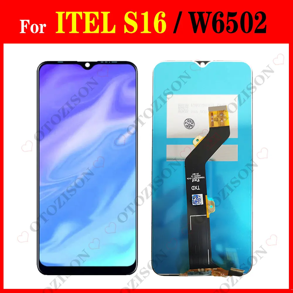 ЖК-дисплей 6,5 дюйма для ITEL S16 W6502, сенсорная панель, дигитайзер, датчик в сборе, замена для ITEL S16, модуль запчастей для экрана