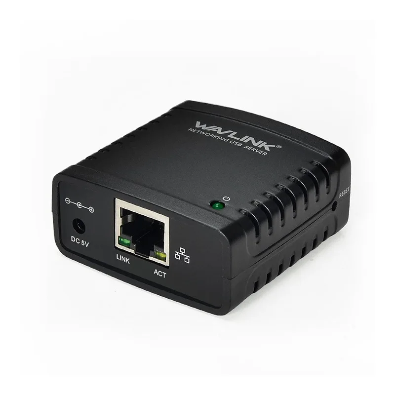 10/100Mbps Ethernet to USB 2.0 Ethernet WiFi Network LPR Print Server Printer Share Hub Adapter