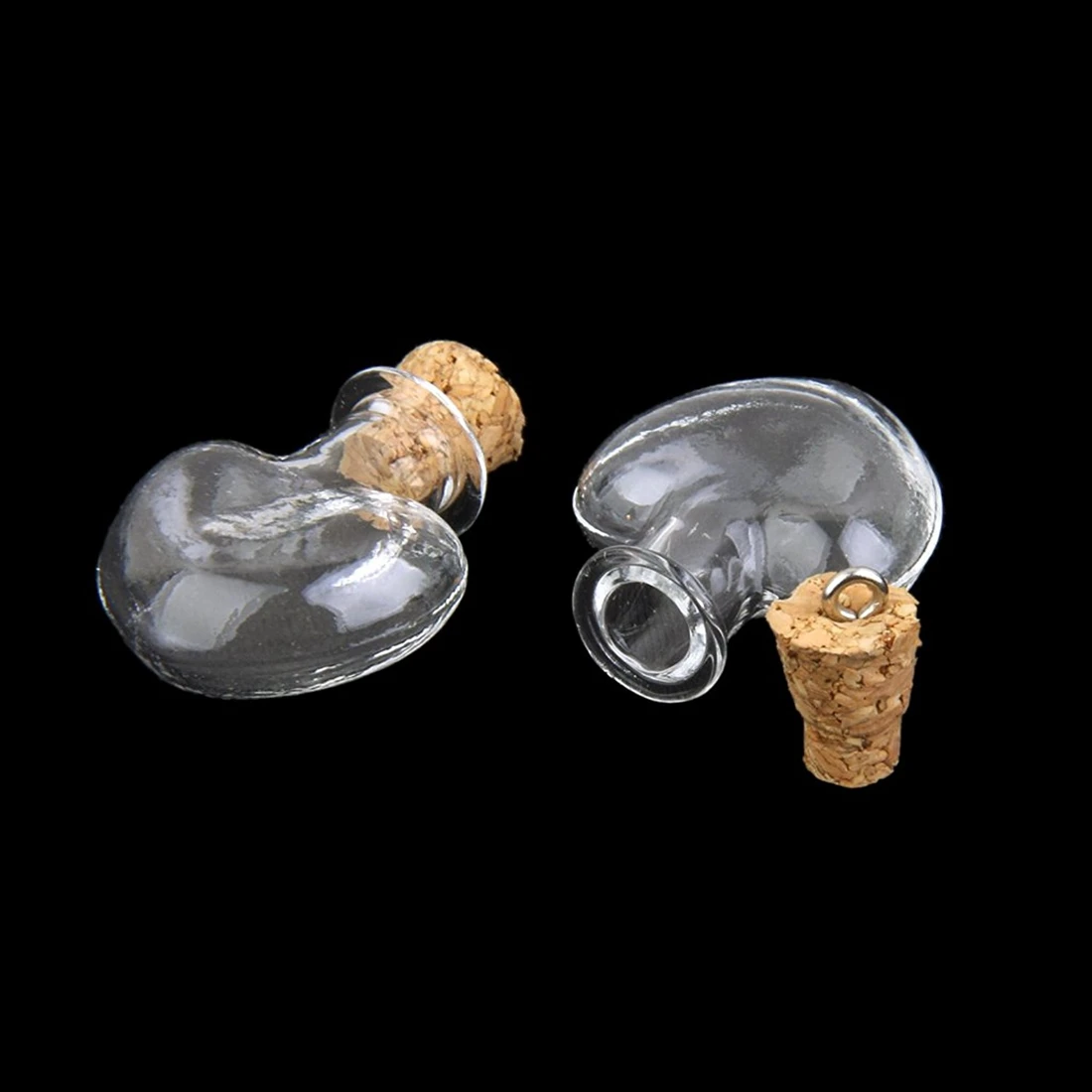 10 шт. стеклянная пробковая бутылка для очков ампул шерстяная с подвесками в форме