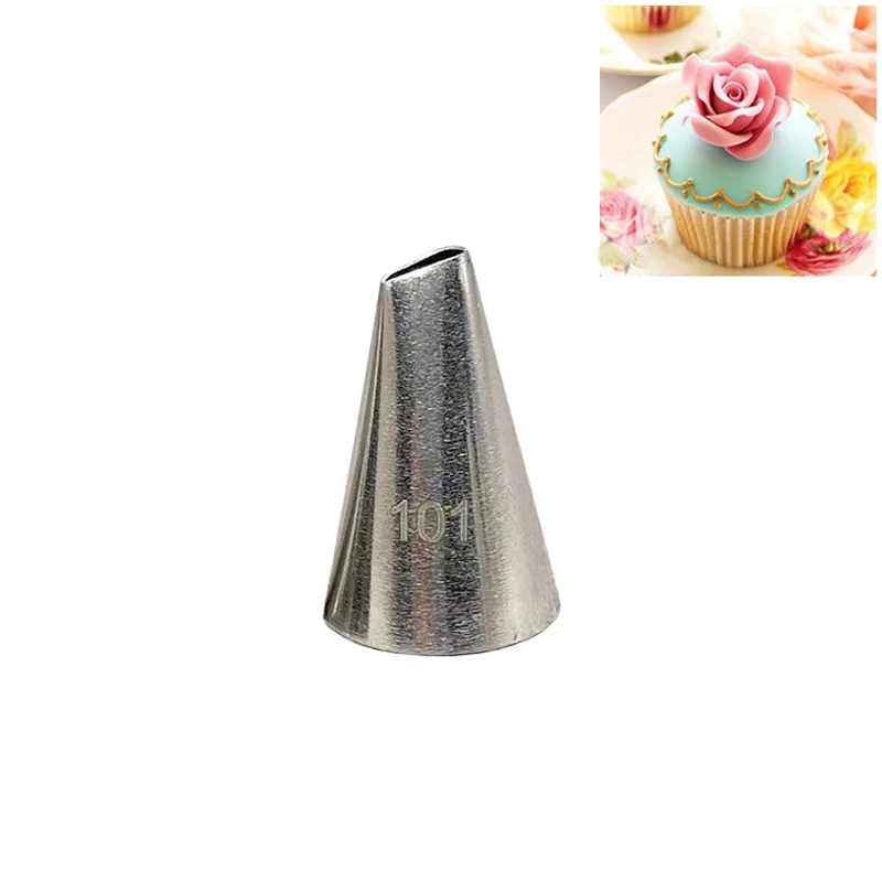 

#101 Flower Petal Cream Pastry Tips Stainless Steel DIY Cake Fondant Icing Piping Nozzles Cupcake Decorating Baking Tools