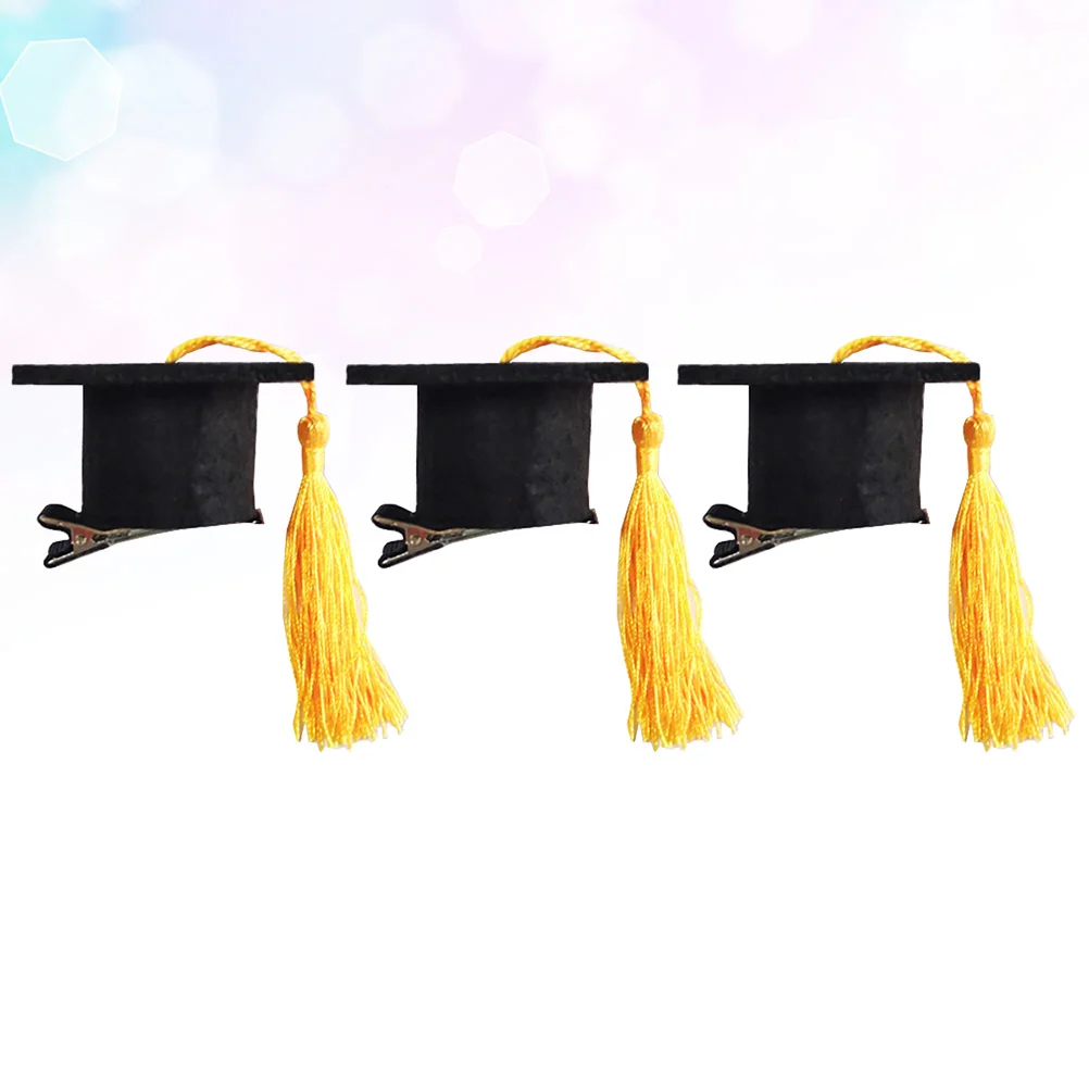 

Graduation Hair Hat Cap Clip Mini Doctoral Tassel Party Clipspin Kindergarten Class Hairpins Accessories Headdress