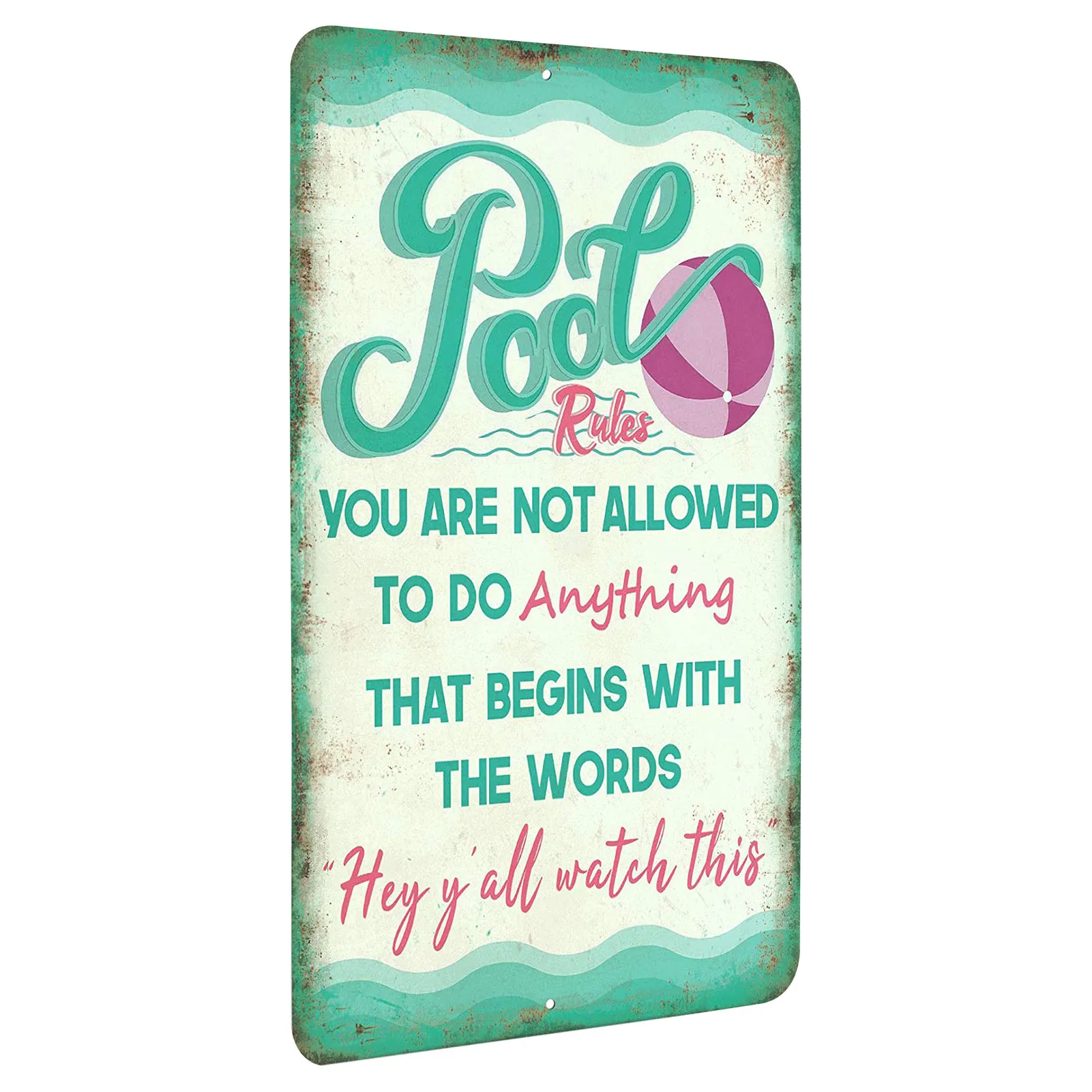 

Жестяные знаки с надписью «Pool Rules», металлические знаки для бара, клуба, украшения для горячей ванны