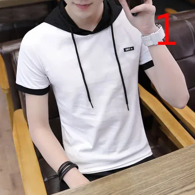 

Summer trend men's fashion stretch tight bottoming shirt tight round neck Korean version of the self-cultivation tide