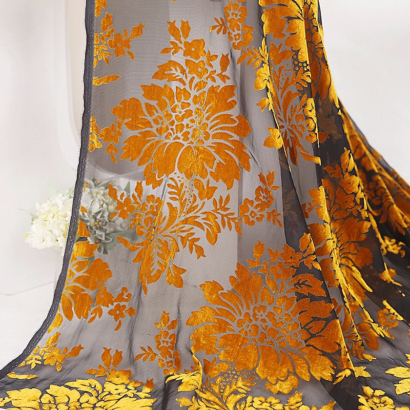 3/5/10 м бархатная простая ткань для женского платья с выгоранием | Ткани