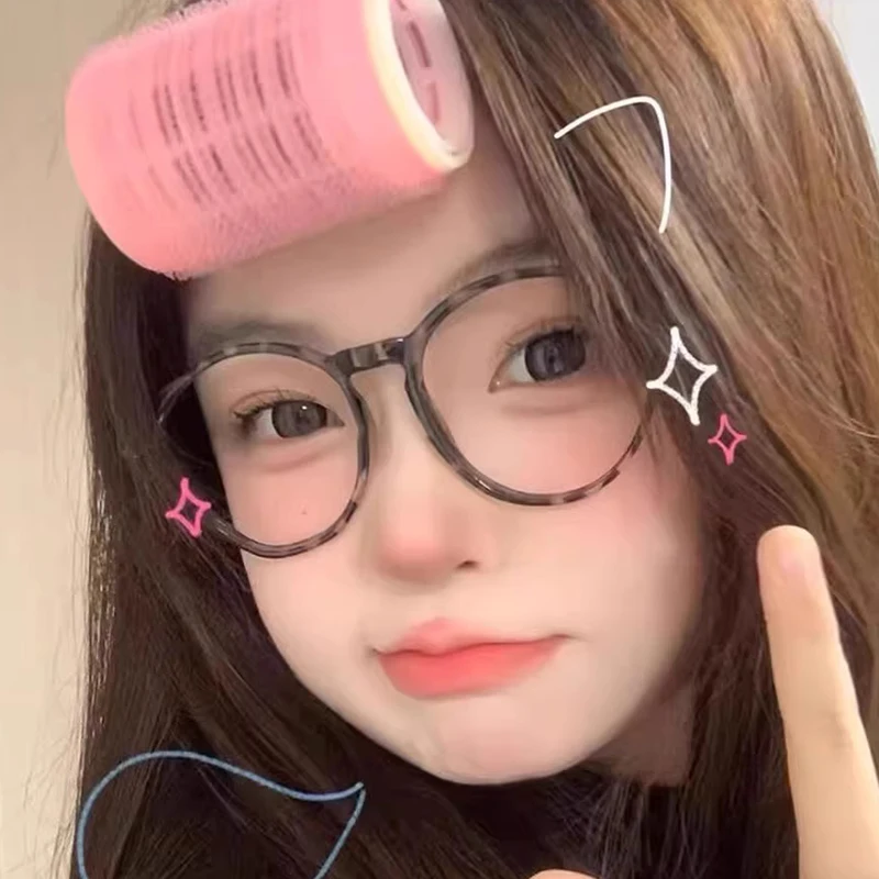 2024 большие очки в круглой квадратной оправе стиле ретро с защитой от синего света