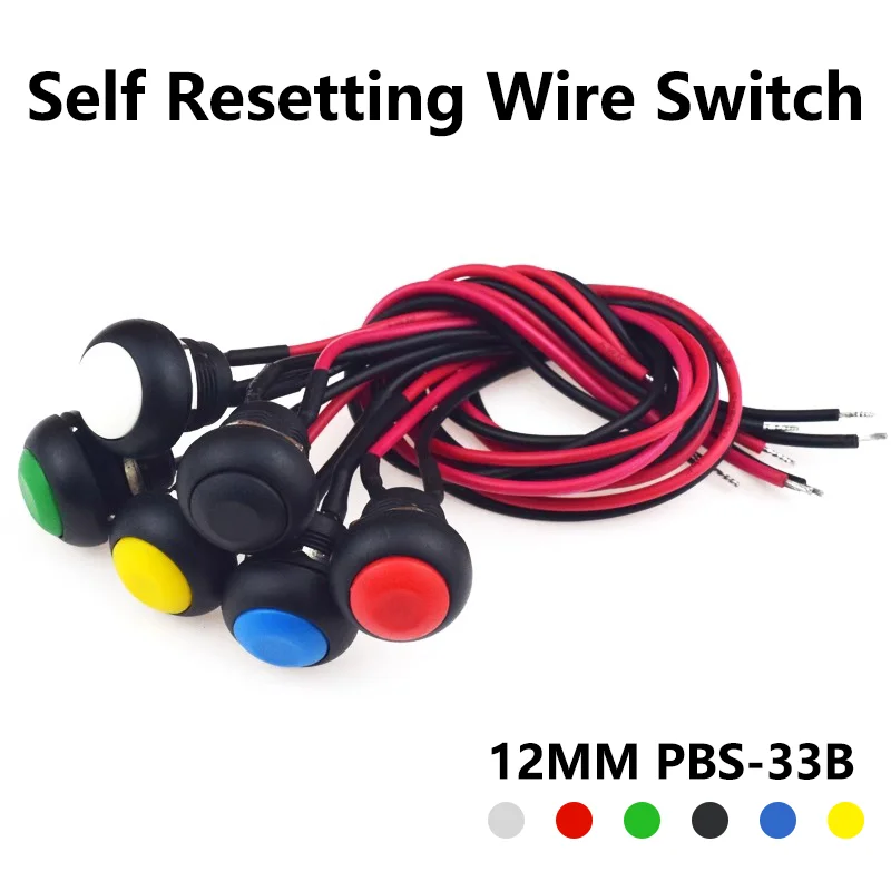 5/20/100 шт. кнопка для сброса с предварительно припаянным проводом