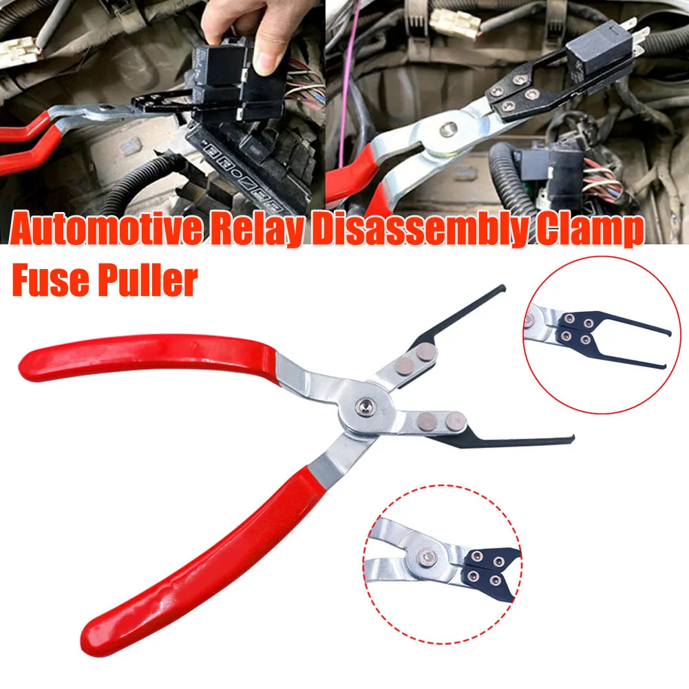 

Universal Automotive Relay Disassembly Clamp Fuse Puller Car Remover Pliers Clip Install & Disassemble Electrical Relays Fuses