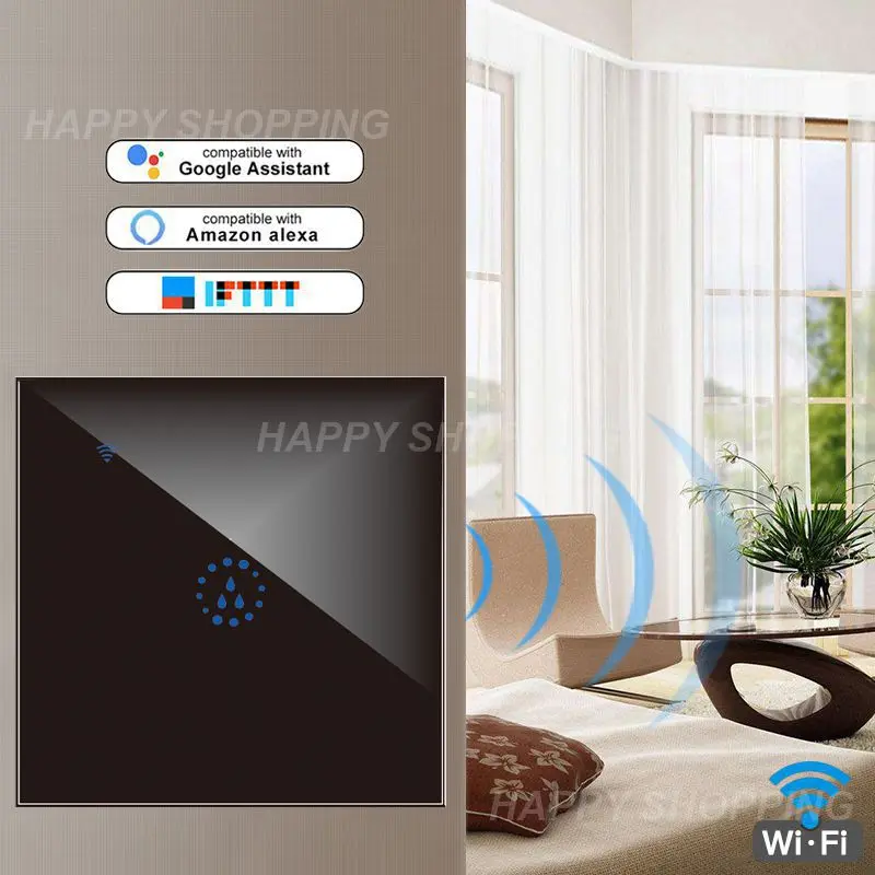 

WiFi Smart Switch Water Heater Boiler Switch APP Control EU UK Touch Panel Water Heater Switches work with Alexa Google Home