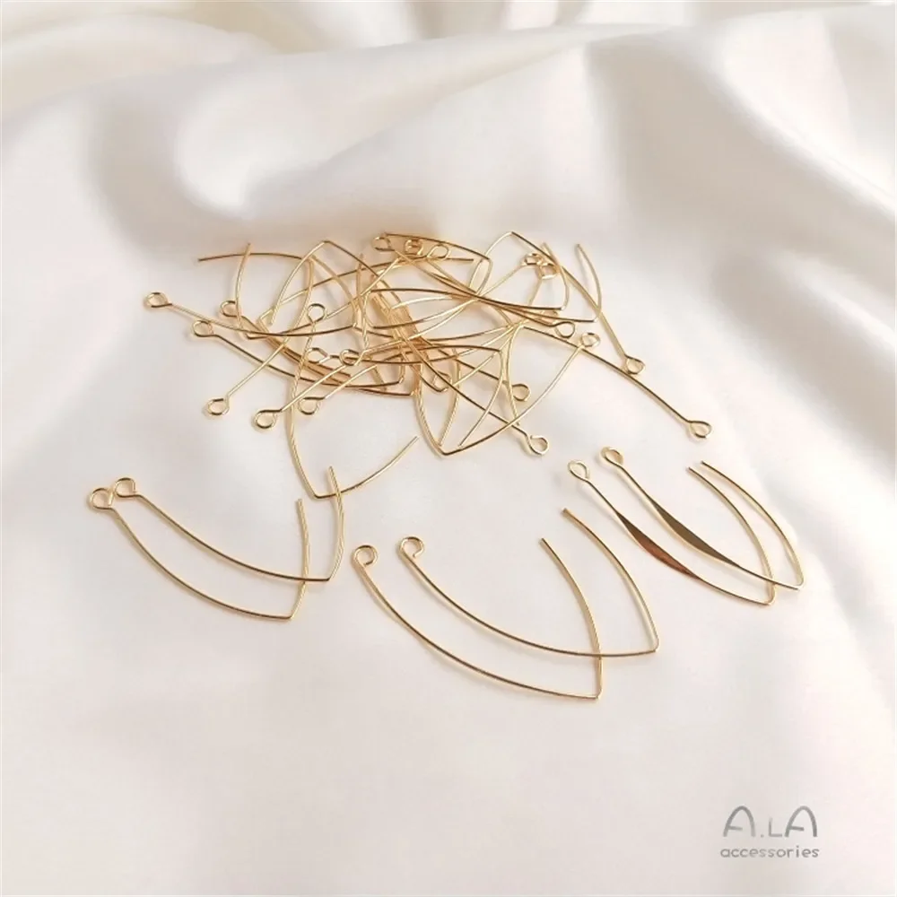 14-каратное позолоченное ушное крючок большой V-образный длинный ушной